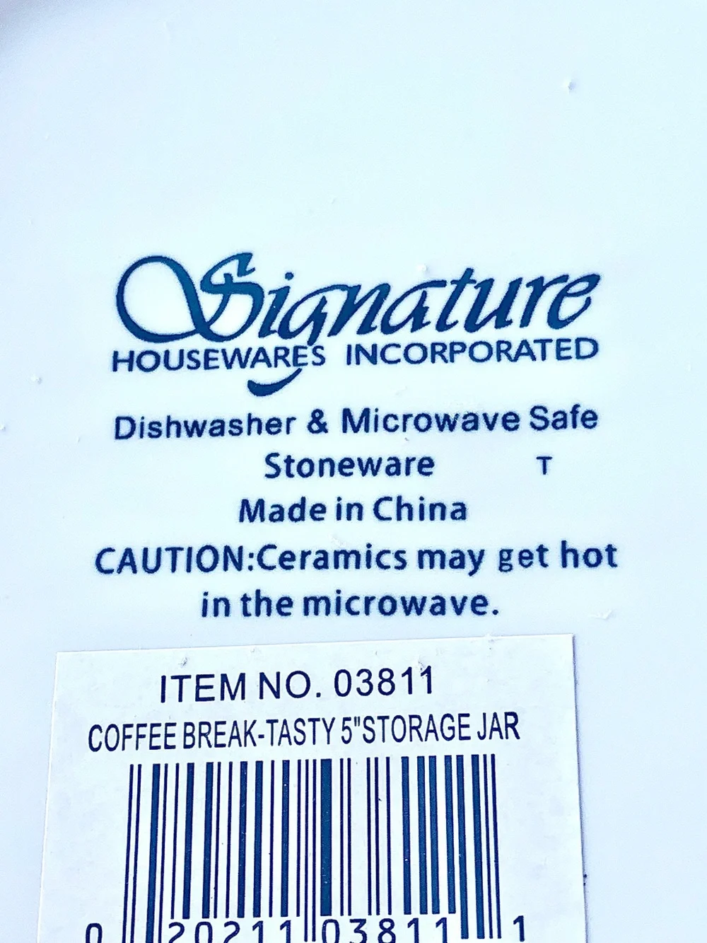 SIGNATURE HOUSEWARES TASTY WHITE STONEWARE STORAGE BOWL 12 OUNCE 5IN NEW